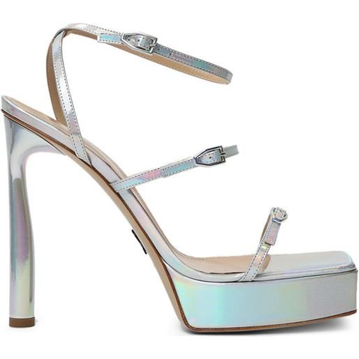 Paul Andrew sneakers slinky iridescenti con plateau 125mm - argento