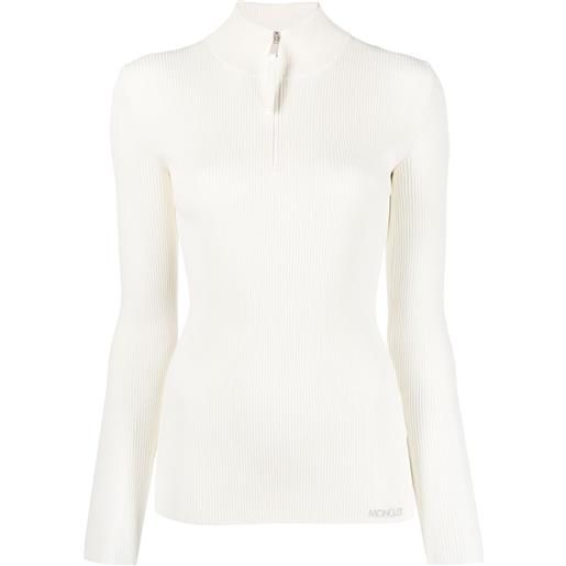 Moncler maglione a coste - bianco