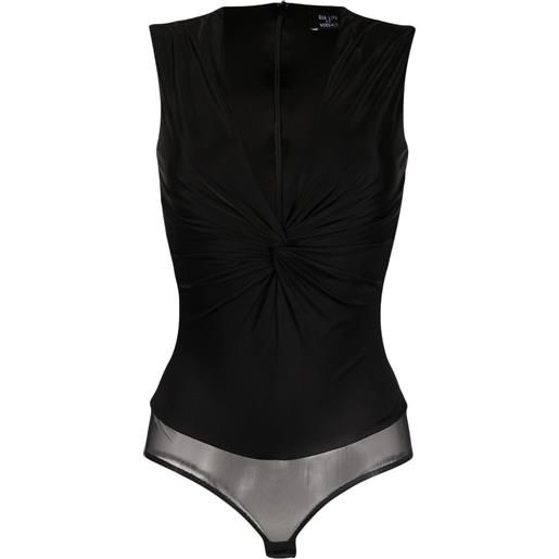 Versace body con scollo a v - nero