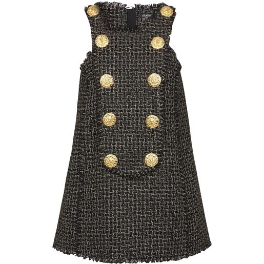 Balmain abito 10-buttons swing in tweed - nero