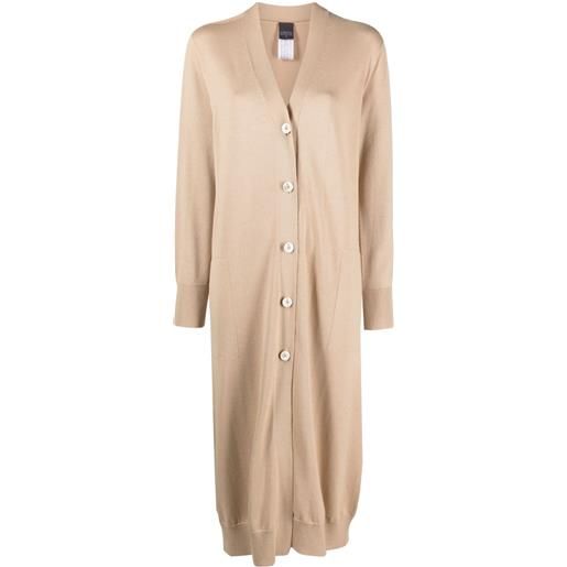 Lorena Antoniazzi cardigan lungo con scollo a v - toni neutri