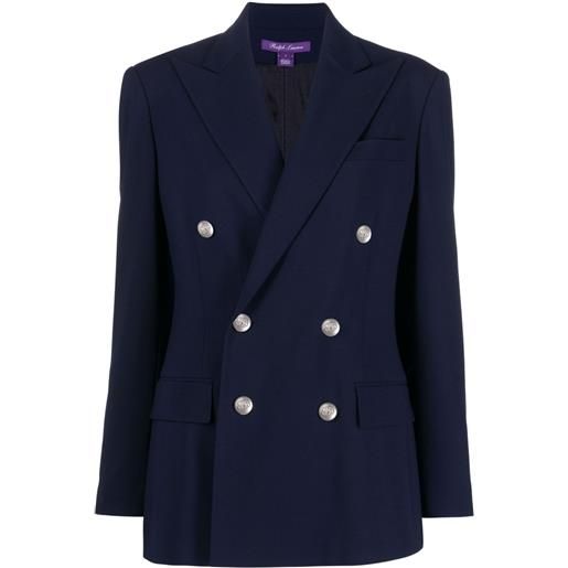 Ralph Lauren Collection cappotto doppiopetto con bottoni - blu