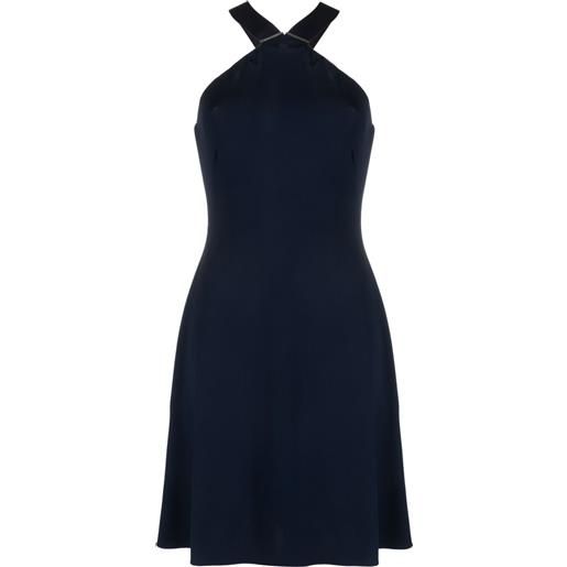 Ralph Lauren Collection abito corto jinett smanicato - blu
