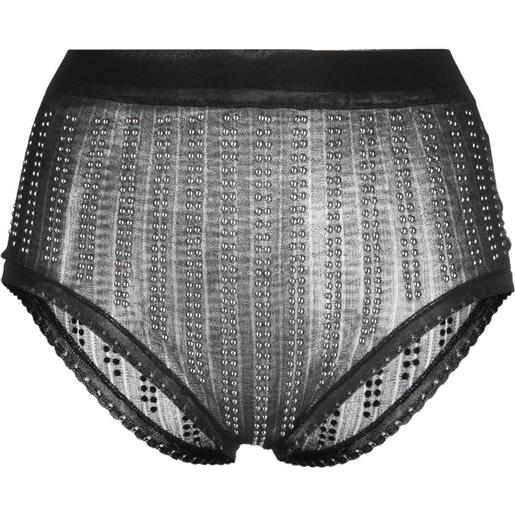 Rabanne slip a vita alta - nero