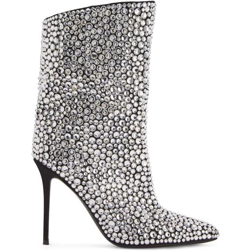Giuseppe Zanotti stivali merissa sparkle 105mm - argento