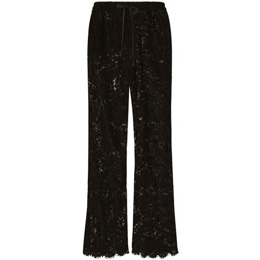 Dolce & Gabbana pantaloni semi trasparente - nero