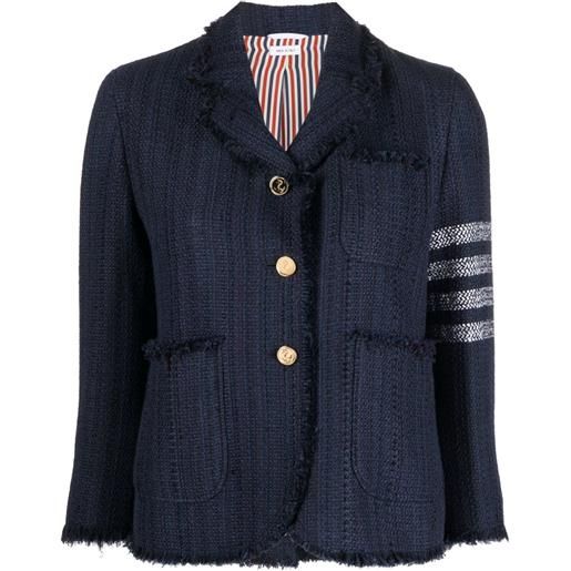 Thom Browne giacca con dettaglio a 4 righe - blu