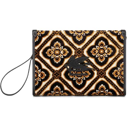 ETRO trousse make up con motivo jacquard - toni neutri