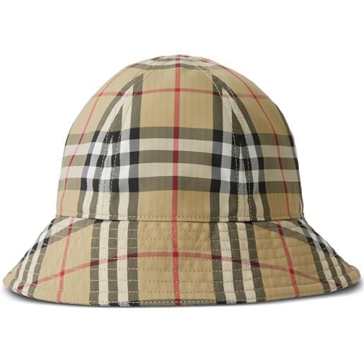Burberry cappello bucket con motivo vintage check - toni neutri