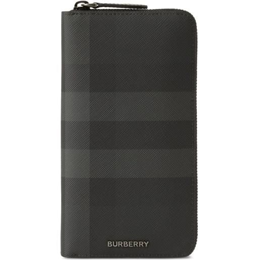 Burberry portafoglio con zip - grigio