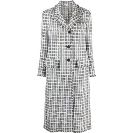 Thom Browne cappotto a quadri - grigio