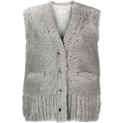 Thom Browne gilet con scollo a v - grigio
