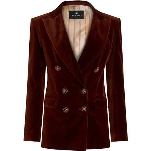 ETRO blazer doppiopetto - marrone