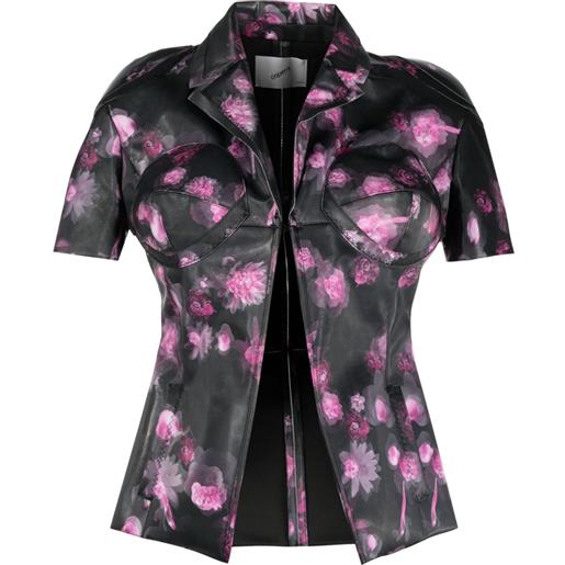 Coperni giacca holographic a maniche corte - nero