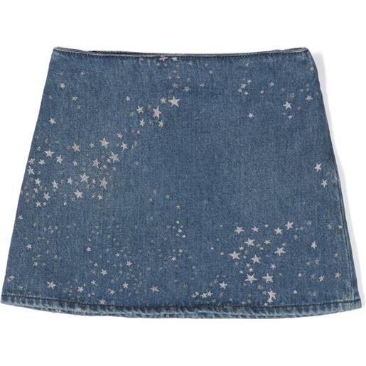 Versace Kids minigonna denim con stampa - blu