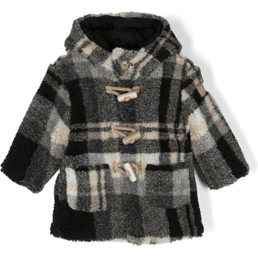 Il Gufo cappotto a quadri - nero