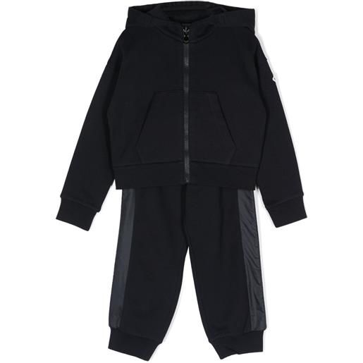 Moncler Enfant tuta sportiva con applicazione - blu