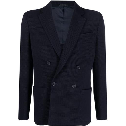 Giorgio Armani upton double-breasted blazer - blu
