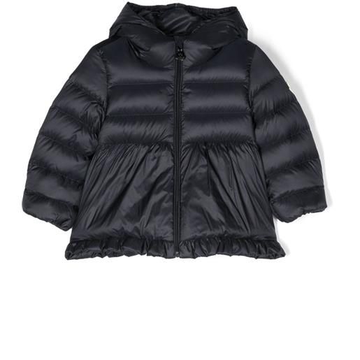 Moncler Enfant logo-print padded coat - blu