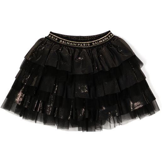 Balmain Kids gonna a tutù con banda logo - nero
