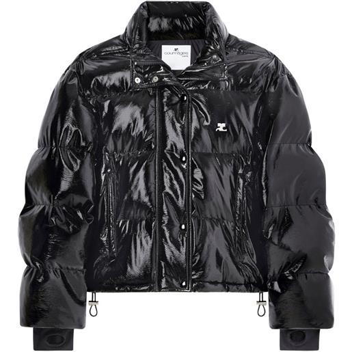 Courrèges piumino con stampa - nero