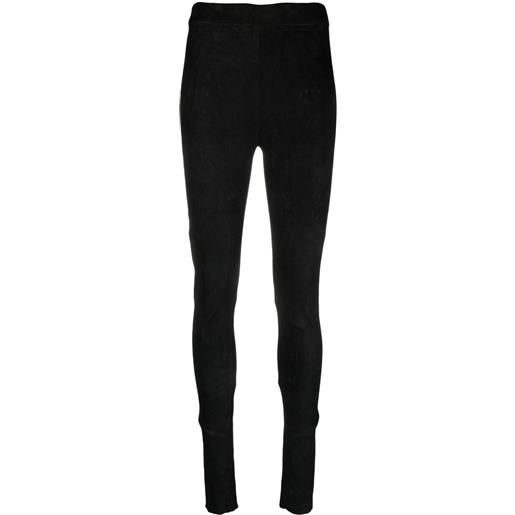 Isabel Benenato leggings a vita alta - nero