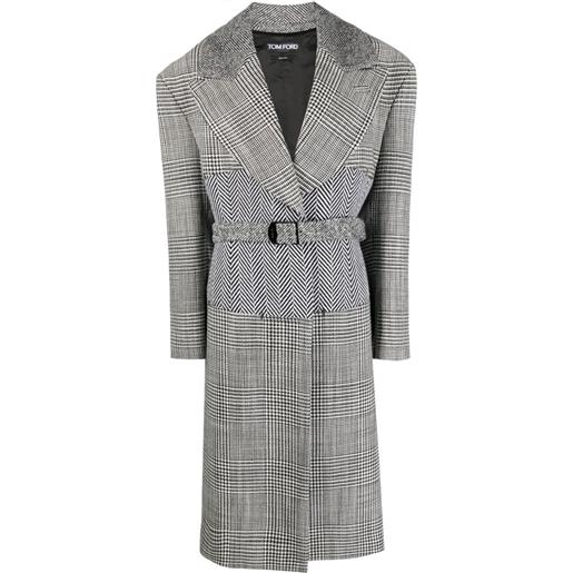 TOM FORD cappotto in pied-de-poule - nero