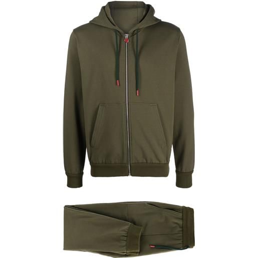 Kiton tuta sportiva con cappuccio - verde