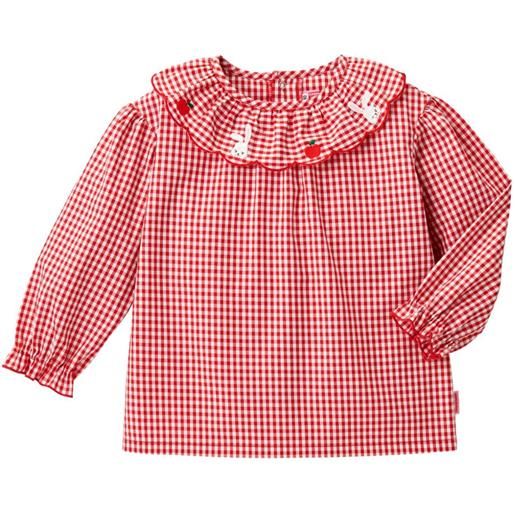 Miki House blusa a quadretti - rosso