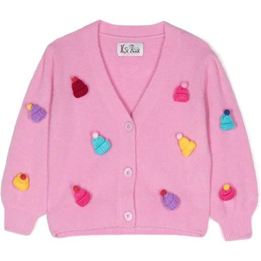 MC2 Saint Barth Kids cardigan con ricamo - rosa