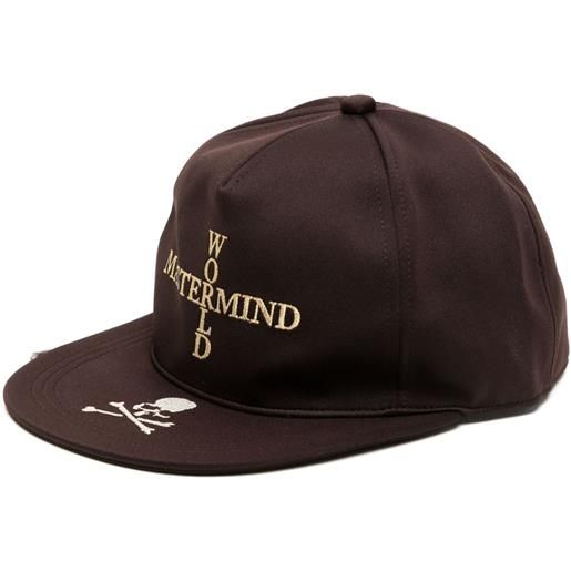 Mastermind World cappello da baseball con ricamo - marrone