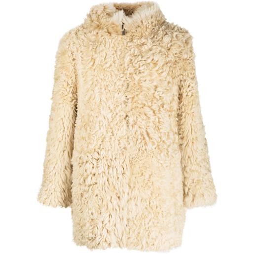 ERL cappotto in finta pelliccia con cappuccio - marrone