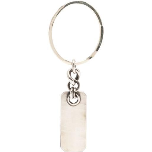 WERKSTATT:MÜNCHEN sterling silver dog tag keyring - argento