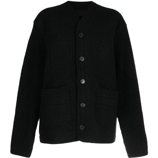 Isabel Benenato cardigan con inserti - nero