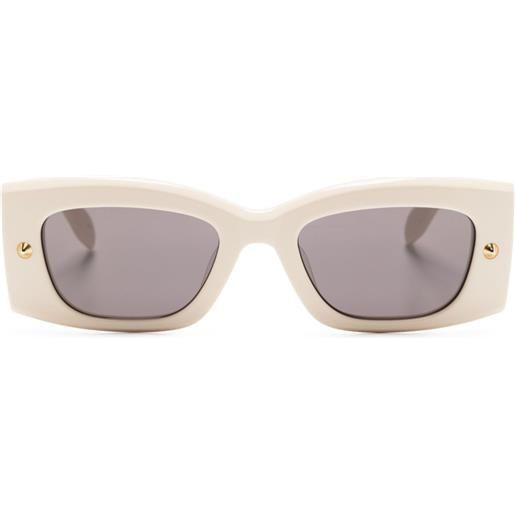 Alexander McQueen Eyewear occhiali da sole squadrati - toni neutri