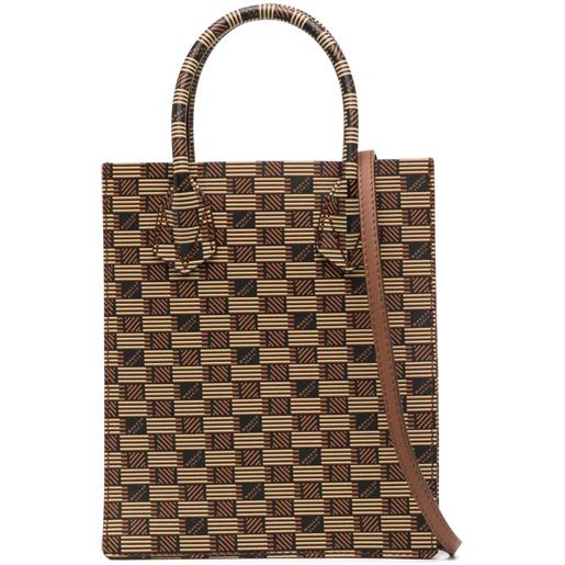 Moreau borsa a spalla suite junior in pelle - marrone