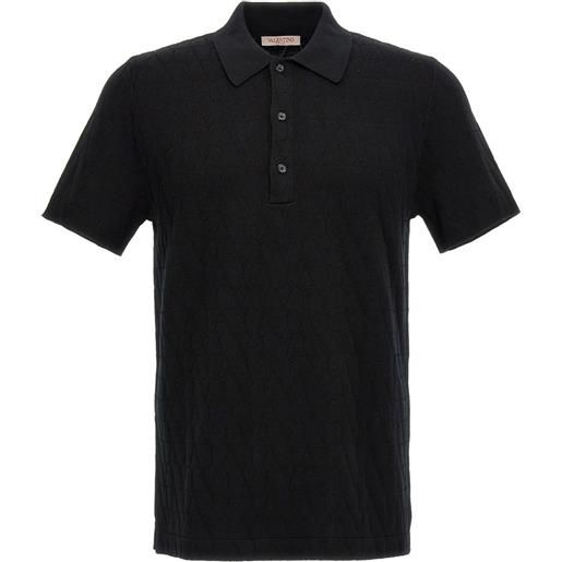 Valentino Garavani polo vlogo jacquard - nero