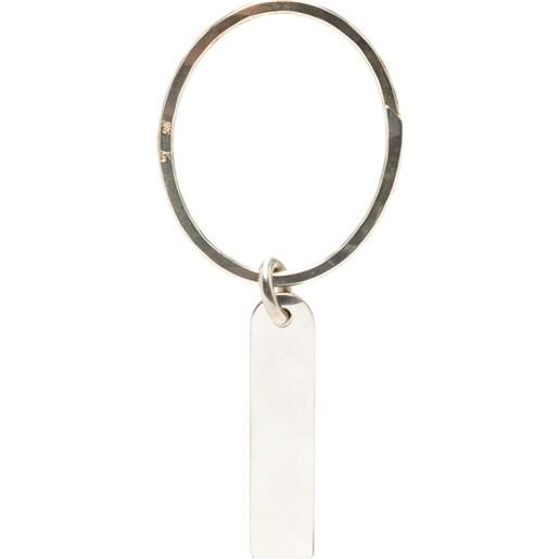 WERKSTATT:MÜNCHEN name plate silver keyring - argento