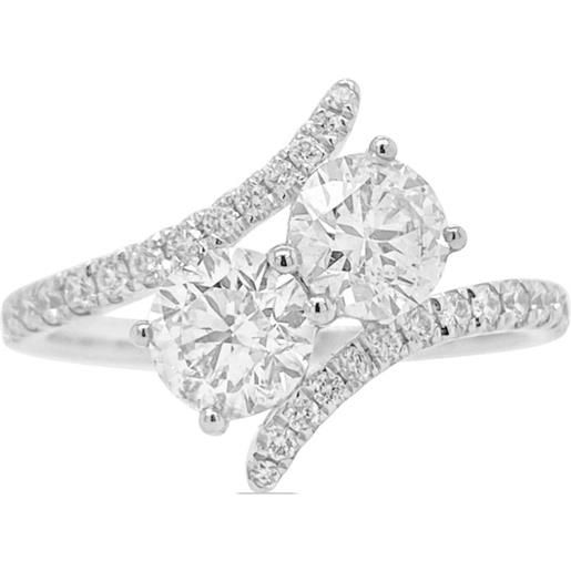 HYT Jewelry anello in platino con diamanti bianchi - argento