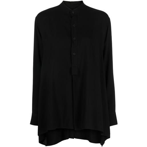 Yohji Yamamoto camicia con colletto a cinturino - nero
