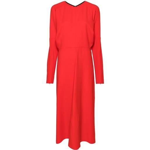 Victoria Beckham abito midi drappeggiato - rosso