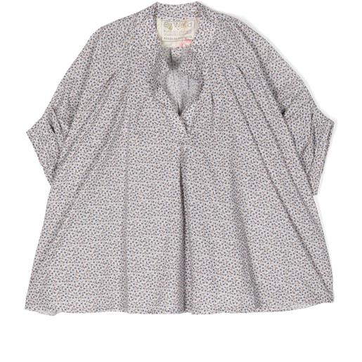 By Walid blusa a fiori - toni neutri