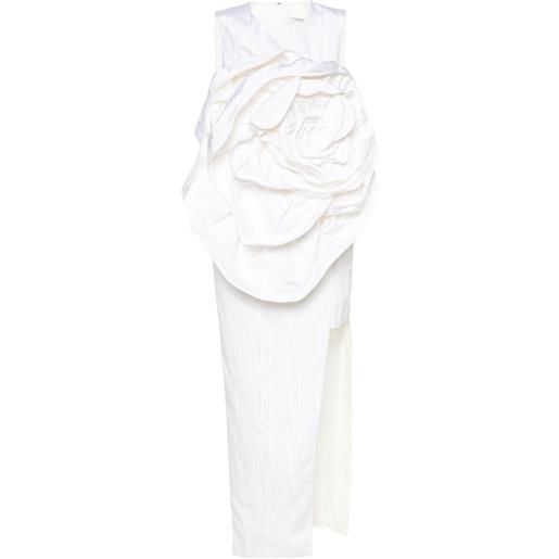 Huishan Zhang abito aphrodite midi con applicazione - bianco