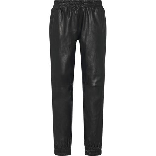 Rosetta Getty pantaloni sportivi plonge in pelle - nero