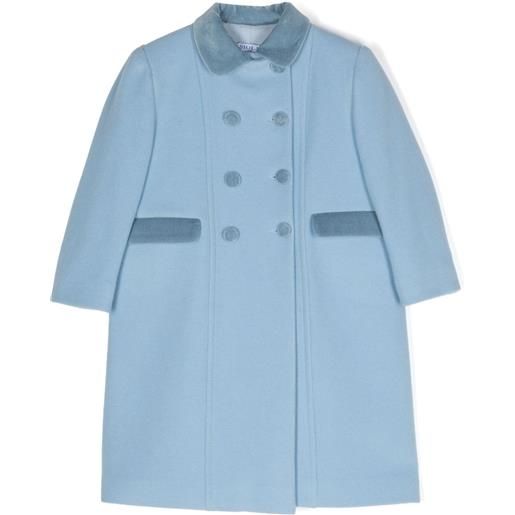 Siola cappotto con dettagli in velluto - blu