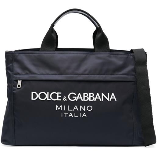 Dolce & Gabbana borsone con logo - blu