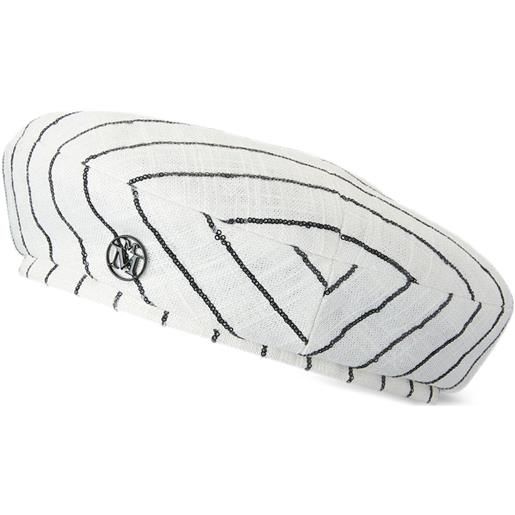 Maison Michel basco new billy con paillettes - bianco