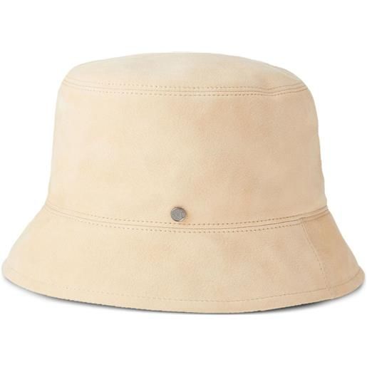 Maison Michel cappello bucket axel reversibile in pelle - toni neutri