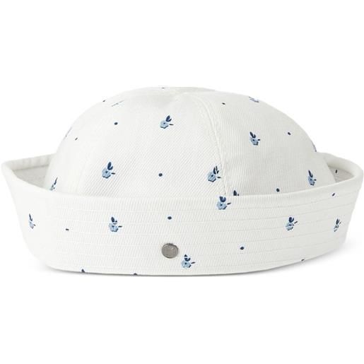 Maison Michel cappello trey a fiori - bianco