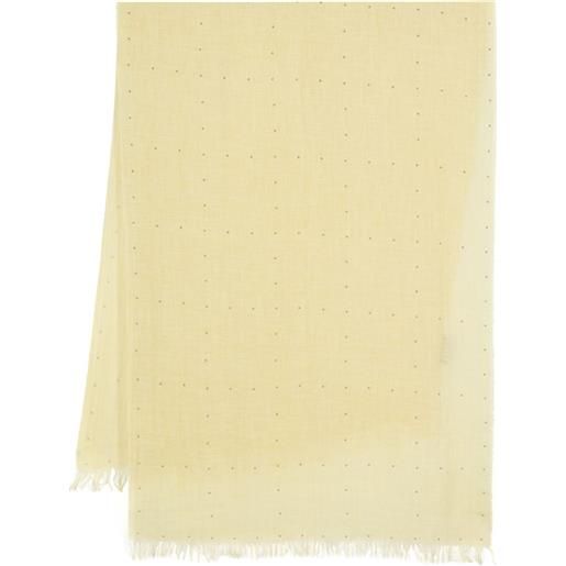 Fabiana Filippi sciarpa con borchie - giallo